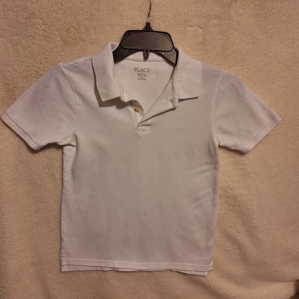 Boys white short sleeve school uniform shirt